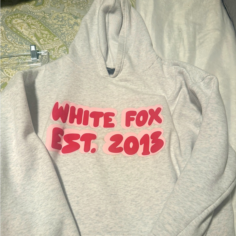 White fox hoodie